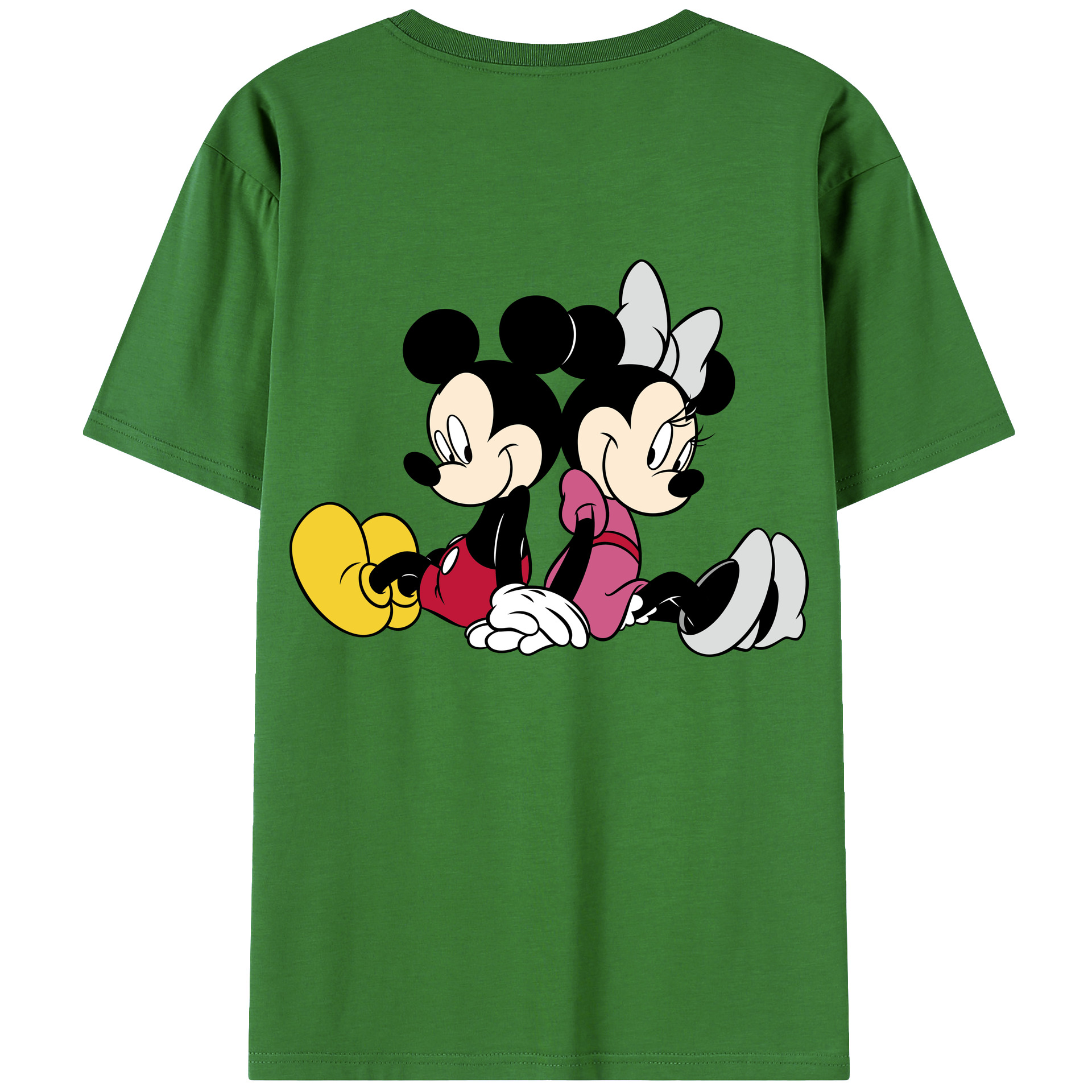 （画像用） ミッキーマウス Mickey Mouse レディース半袖Tシャツ(バックプリント)